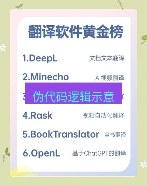 helloworld翻译在线 伪代码逻辑示意