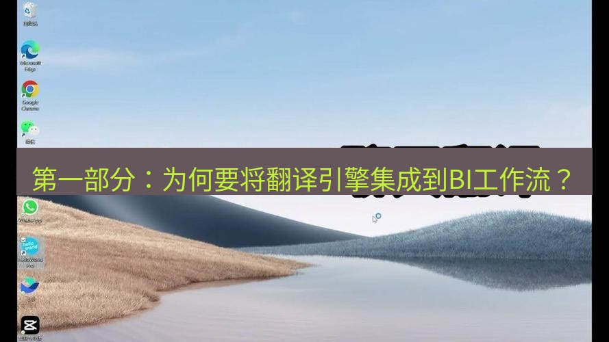 helloworld翻译在线 第一部分：为何要将翻译引擎集成到BI工作流？