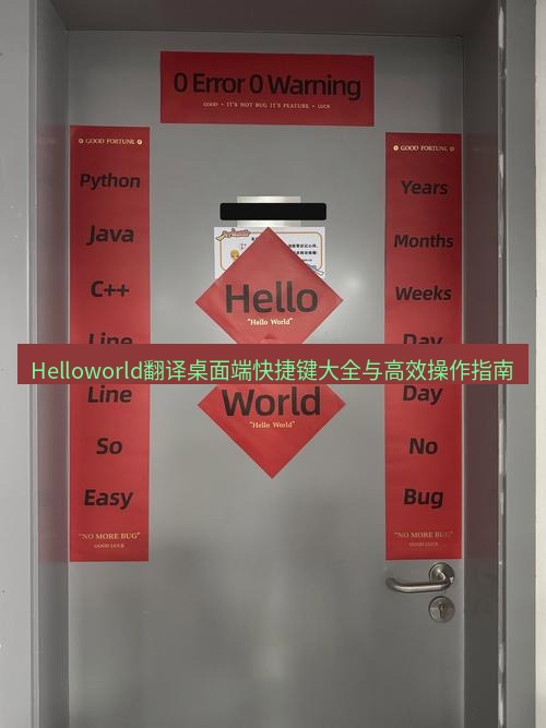 helloworld翻译在线 Helloworld翻译桌面端快捷键大全与高效操作指南