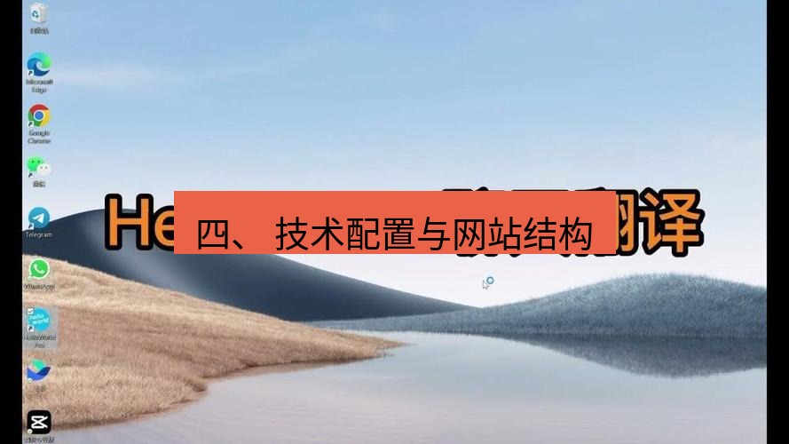 helloworld翻译在线 四、 技术配置与网站结构