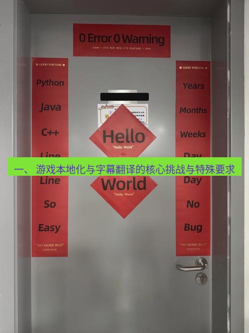 helloworld翻译在线 一、 游戏本地化与字幕翻译的核心挑战与特殊要求