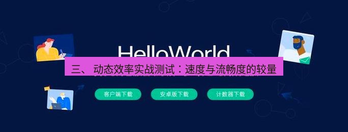 helloworld翻译在线 三、 动态效率实战测试：速度与流畅度的较量