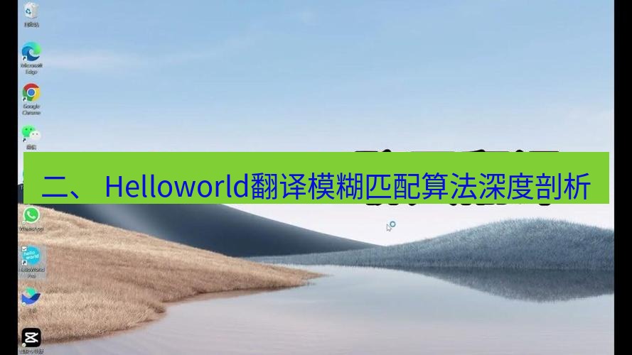 helloworld翻译在线 二、 Helloworld翻译模糊匹配算法深度剖析