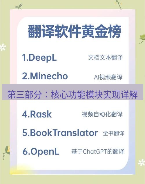 helloworld翻译在线 第三部分：核心功能模块实现详解